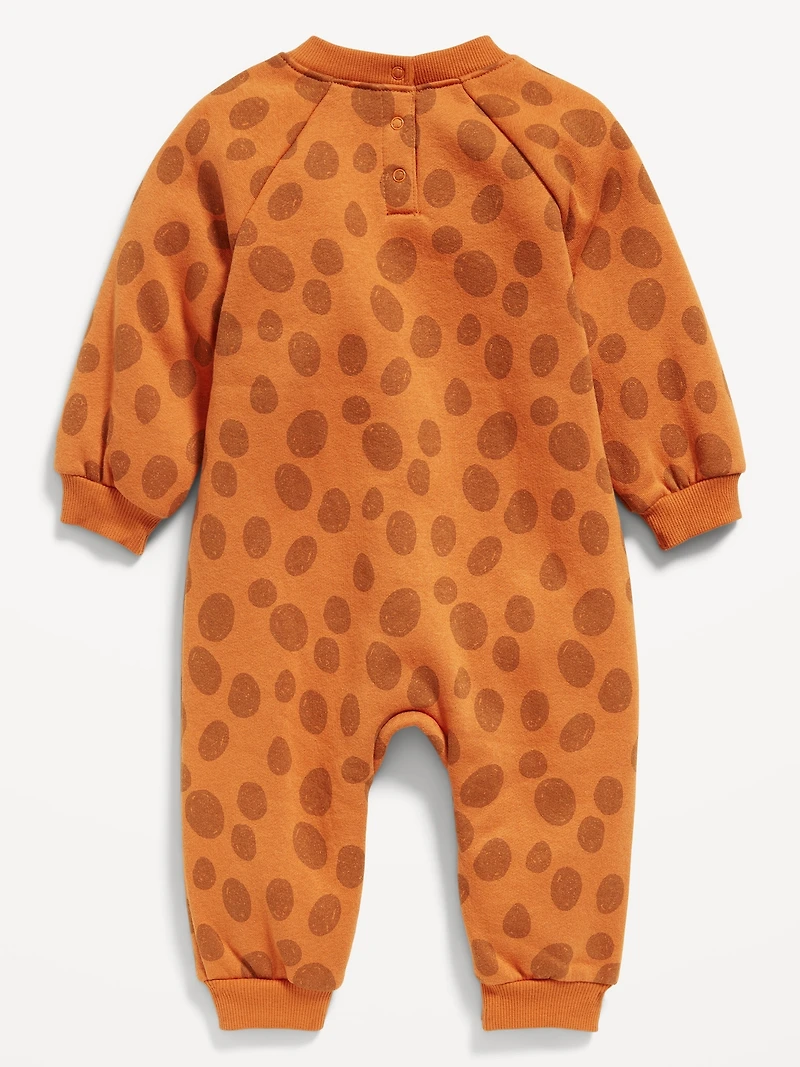 Long-Sleeve Fleece One-Piece Jumpsuit for Baby