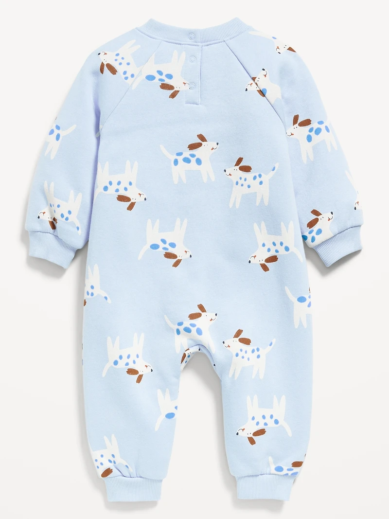 Long-Sleeve Fleece One-Piece Jumpsuit for Baby