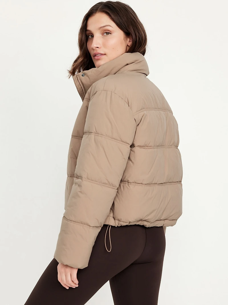 Water-Resistant Nylon Puffer Jacket