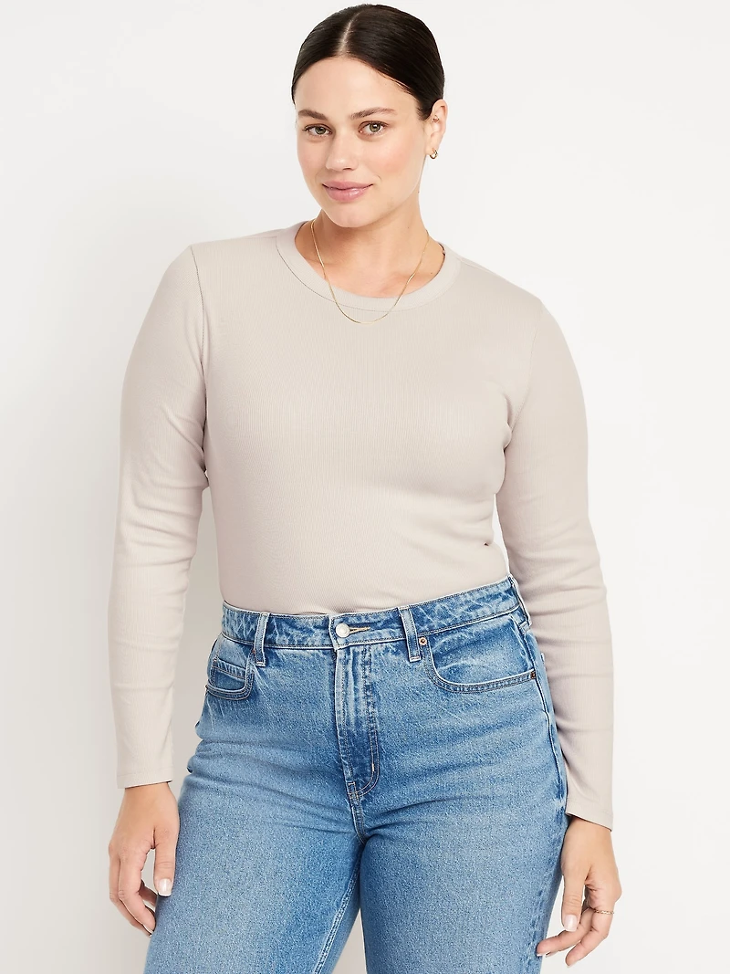 Snug Long-Sleeve Crew-Neck T-Shirt