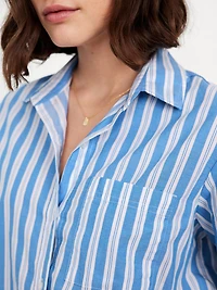 Cropped Button-Down Shirt