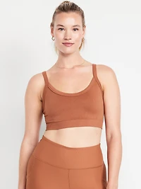 Light Support Fluid Seamless Ribbed Sports Bra
