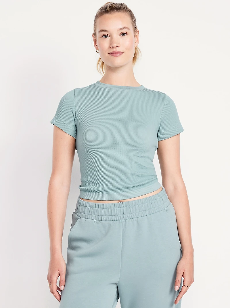 Exhale Seamless Fitted Rib T-Shirt