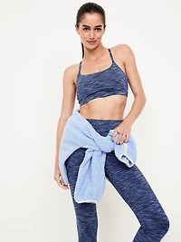 Light Support Space-Dye Racerback Sports Bra