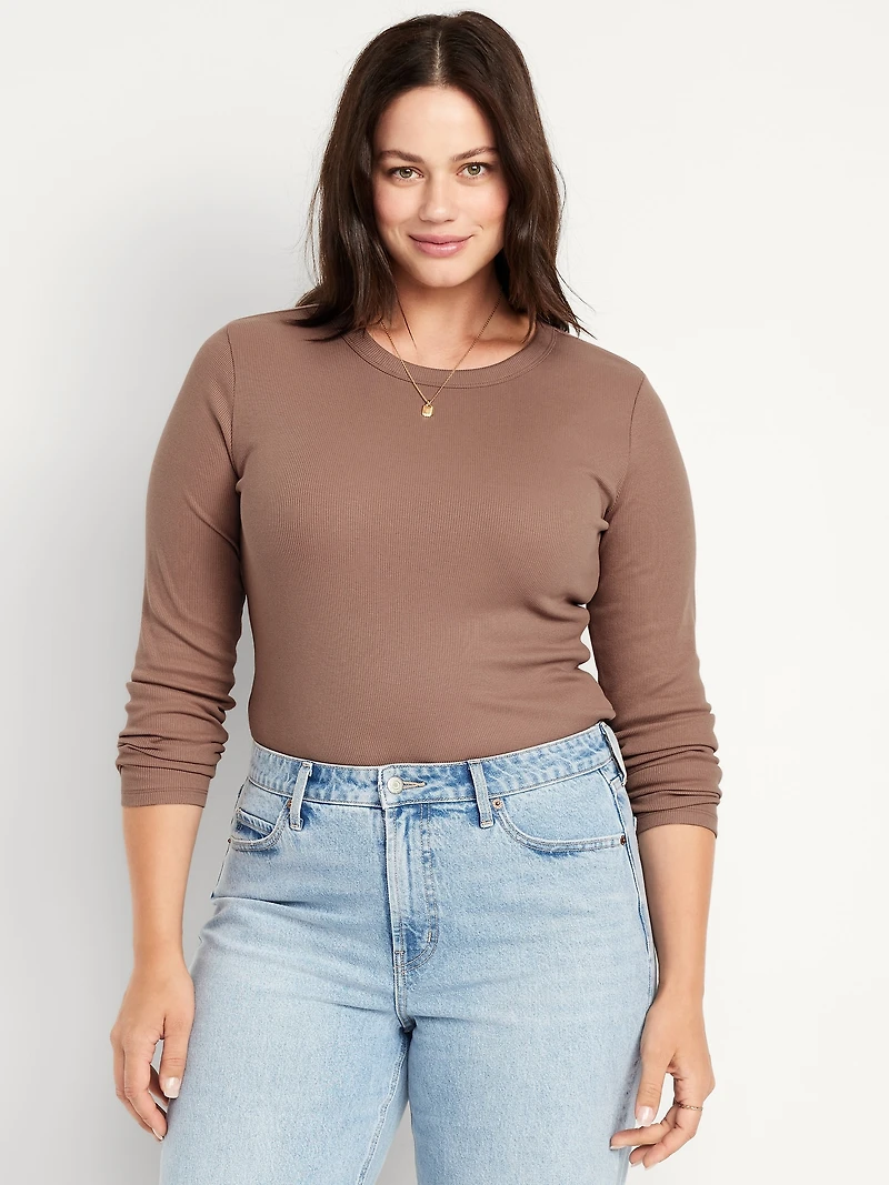 Snug Long-Sleeve Crew-Neck T-Shirt