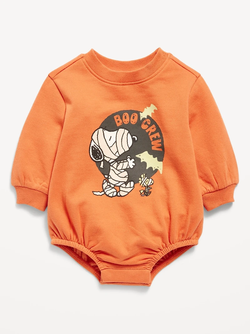Peanuts™ Snoopy Long-Sleeve Fleece One-Piece Romper for Baby