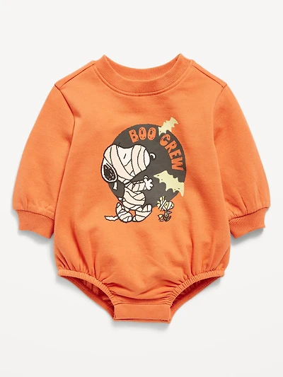 Peanuts™ Snoopy Long-Sleeve Fleece One-Piece Romper for Baby