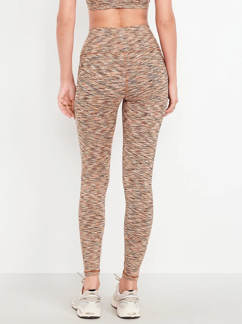 High-Waisted Space-Dye Full-Length Leggings