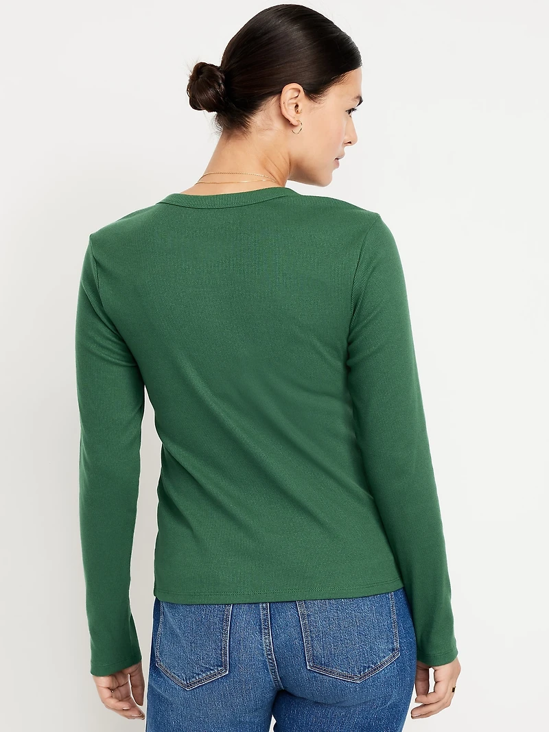 Snug Long-Sleeve Crew-Neck T-Shirt