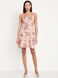 Fit & Flare Crepe Mini Dress