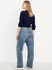 Mid-Rise Slouchy Straight Jeans
