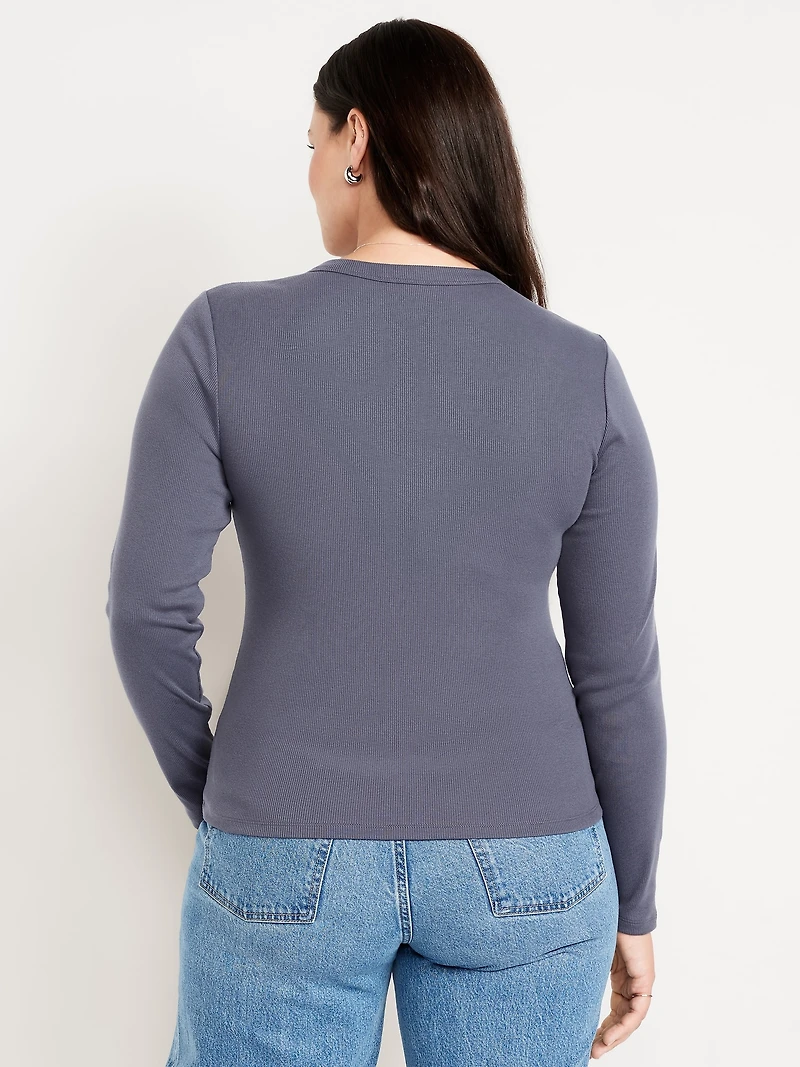 Snug Long-Sleeve Crew-Neck T-Shirt