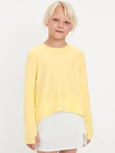 CloudMotion Long-Sleeve Performance T-Shirt for Girls