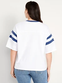 Heavyweight Football-Style Graphic T-Shirt