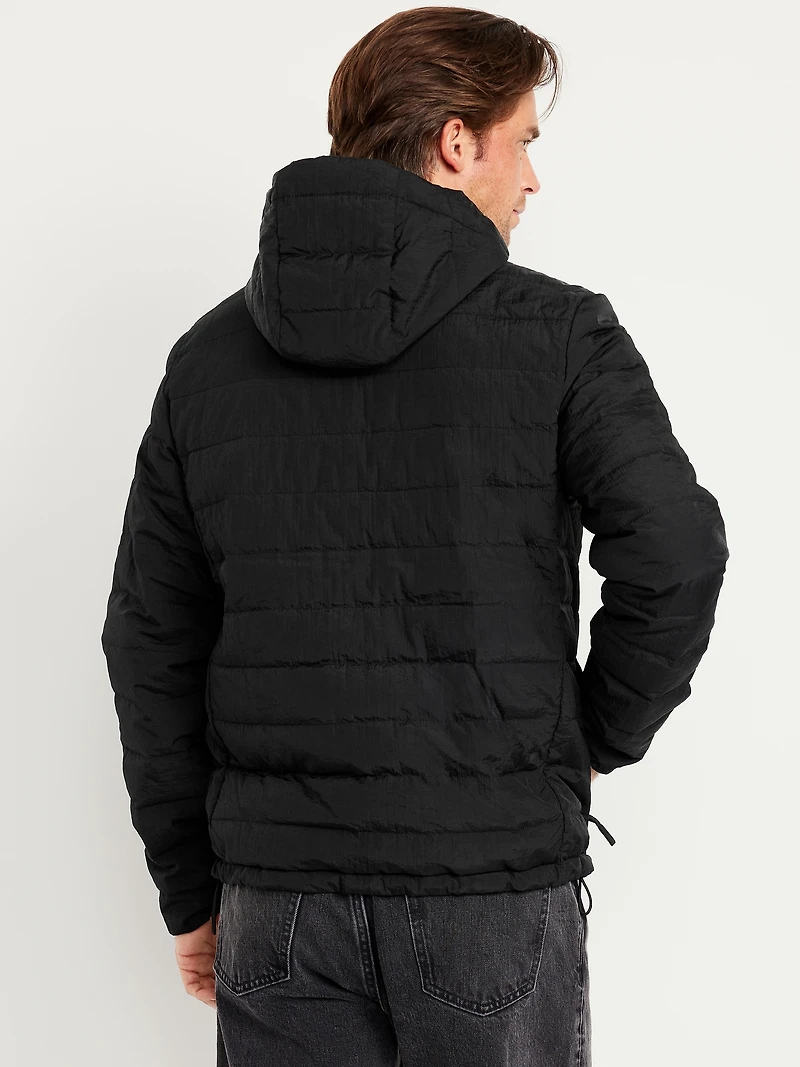 Water-Resistant Narrow-Channel Nylon Puffer Jacket