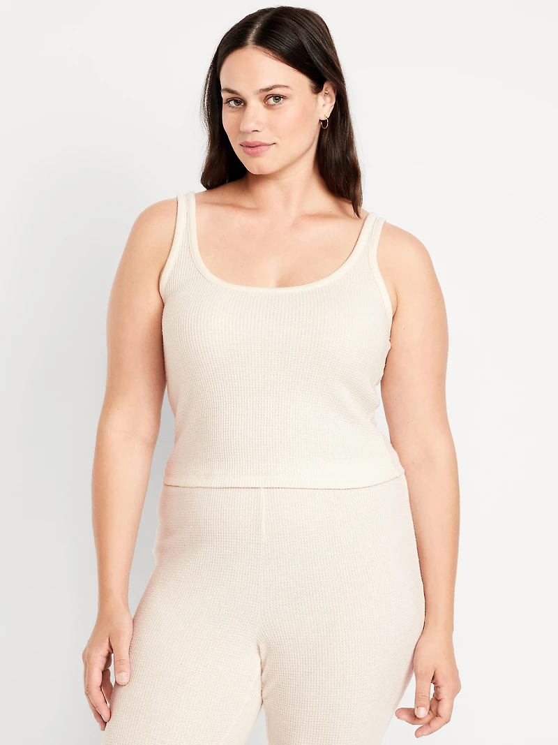Cozy Waffle Pajama Tank Top
