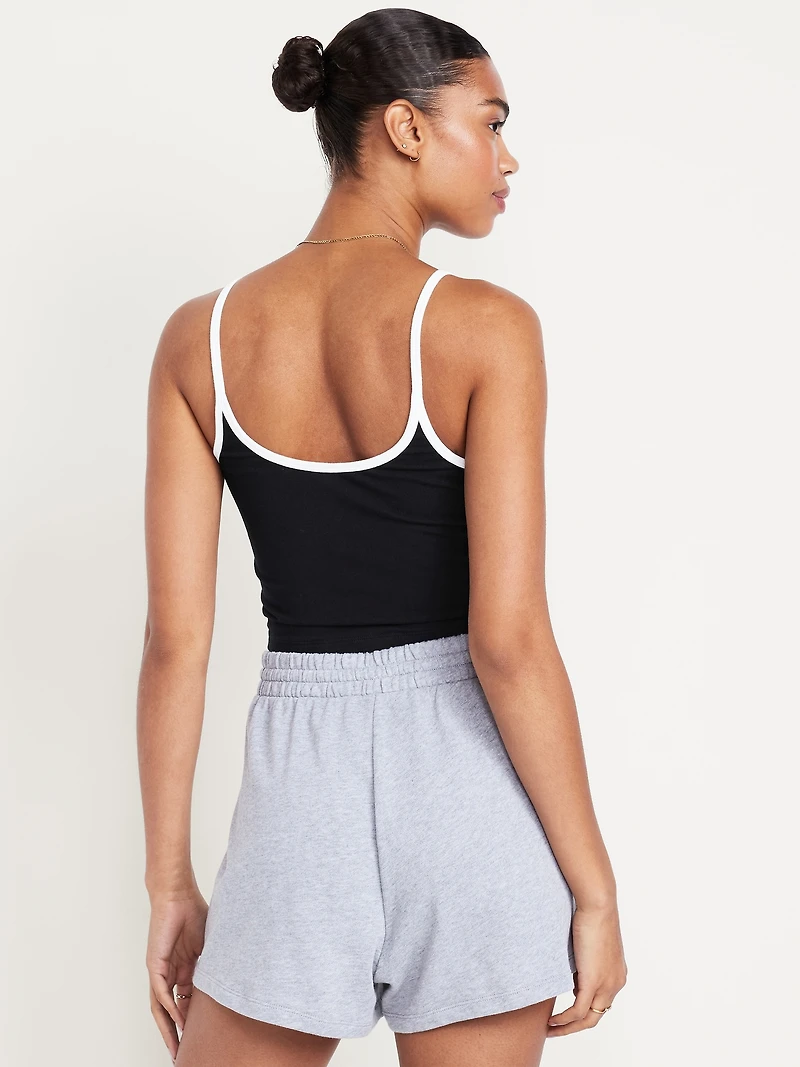 Tipped Jersey Cropped Brami Top