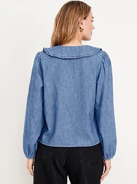 Ruffle-Collar Top