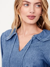 Ruffle-Collar Top