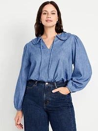 Ruffle-Collar Top