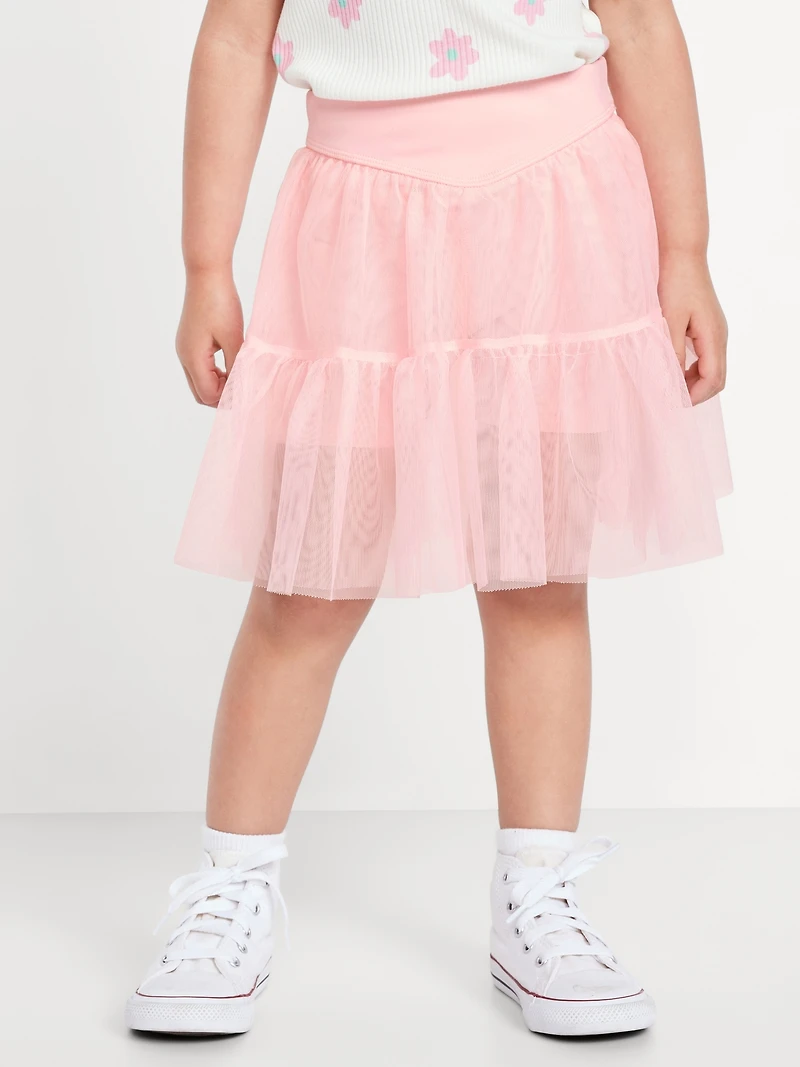 High-Waisted Tutu Performance Skort for Toddler Girls