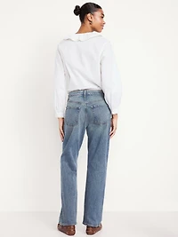 Mid-Rise Slouchy Straight Jeans