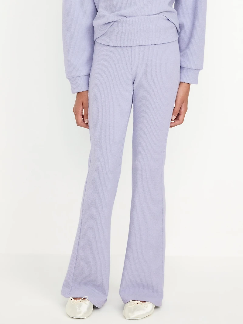 CozePlush Foldover Flare Leggings for Girls