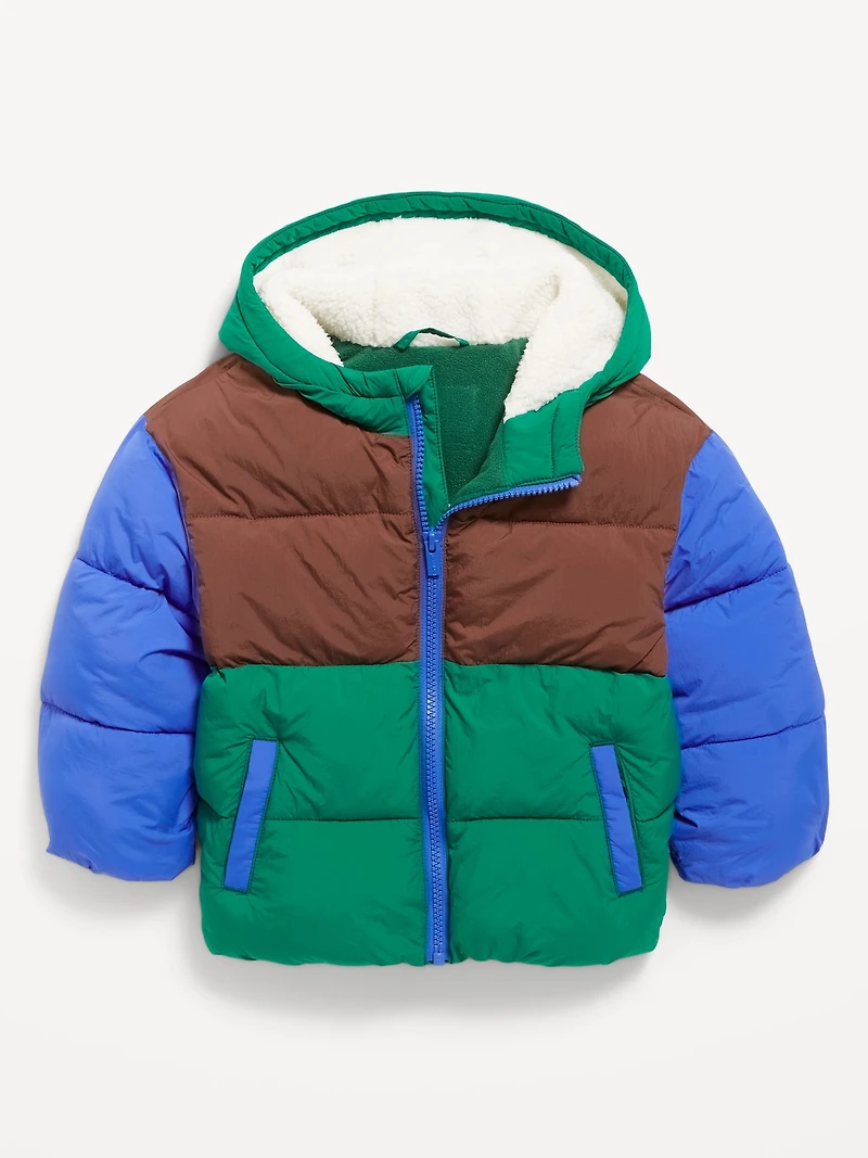 Water-Resistant Puffer Jacket for Toddler Boys