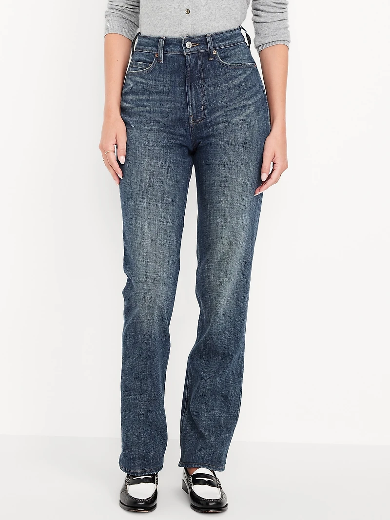 Extra High-Waisted Straight Jeans