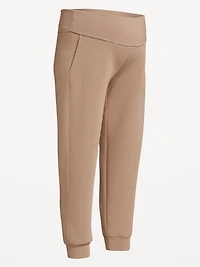 Pantalon de jogging en molleton raffiné à taille rabattable maternité