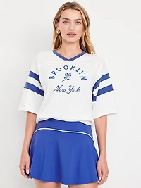 Heavyweight Football-Style Graphic T-Shirt