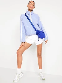 Loose Sherpa Quarter-Zip Pullover