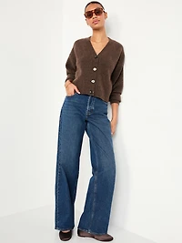 Wool-Blend Slouchy Cardigan Sweater