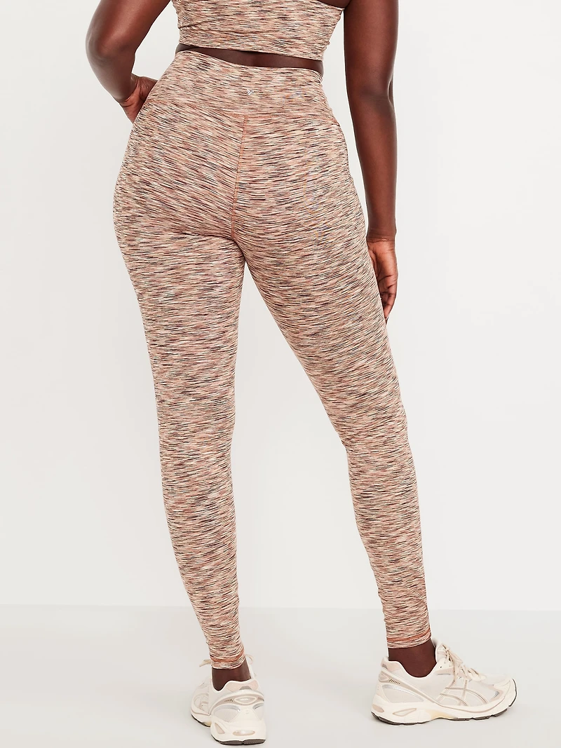 High-Waisted Space-Dye Full-Length Leggings