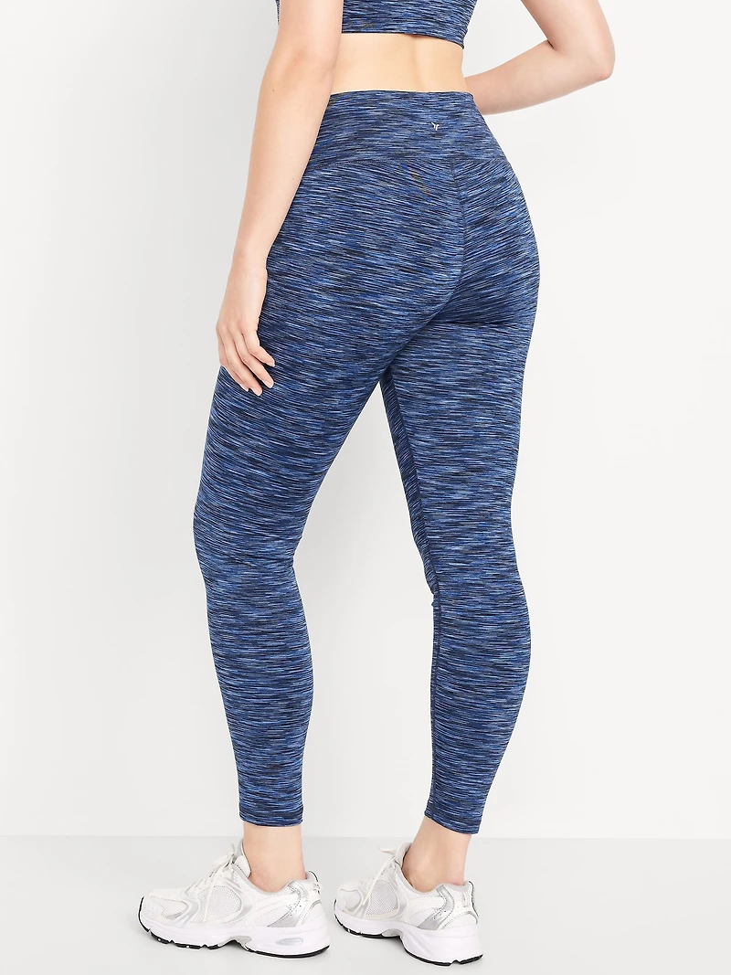 High-Waisted Space-Dye Full-Length Leggings