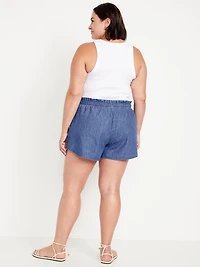 Mid-Rise Jean Volume Shorts