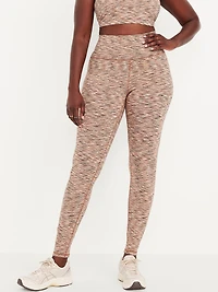 High-Waisted Space-Dye Full-Length Leggings