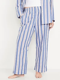 High-Waisted Poplin Pajama Pant
