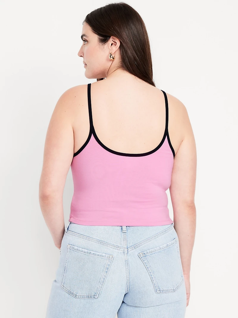 Tipped Jersey Cropped Brami Top