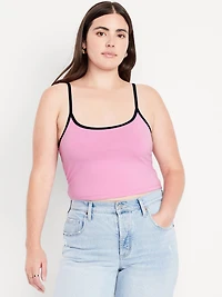 Tipped Jersey Cropped Brami Top