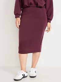 Extra High-Waisted Bounce Fleece Midi Skirt