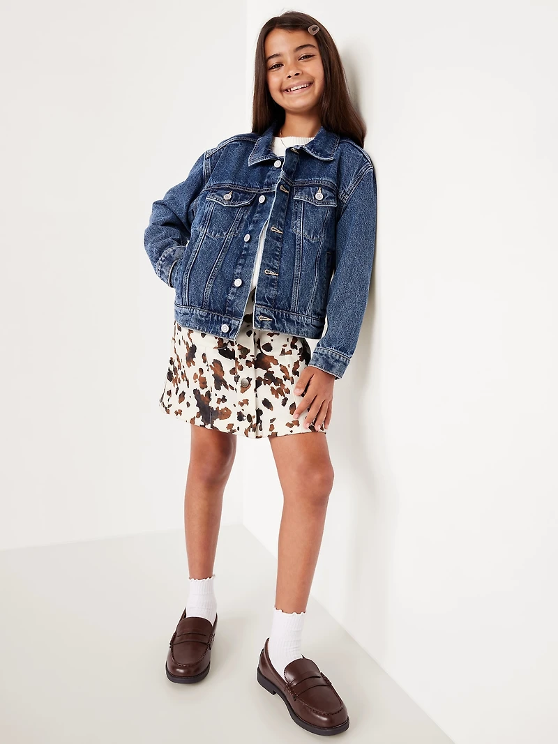 Faux-Suede Button-Front Skirt for Girls