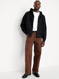 Cropped Rotation Oversized Zip Hoodie