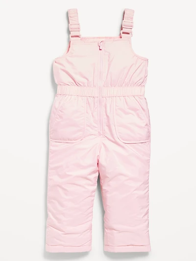 Water-Resistant Snow-Bib Overalls for Toddler Girls
