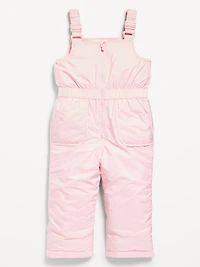 Water-Resistant Snow-Bib Overalls for Toddler Girls