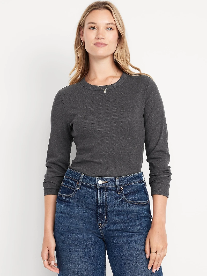 Snug Long-Sleeve Crew-Neck T-Shirt
