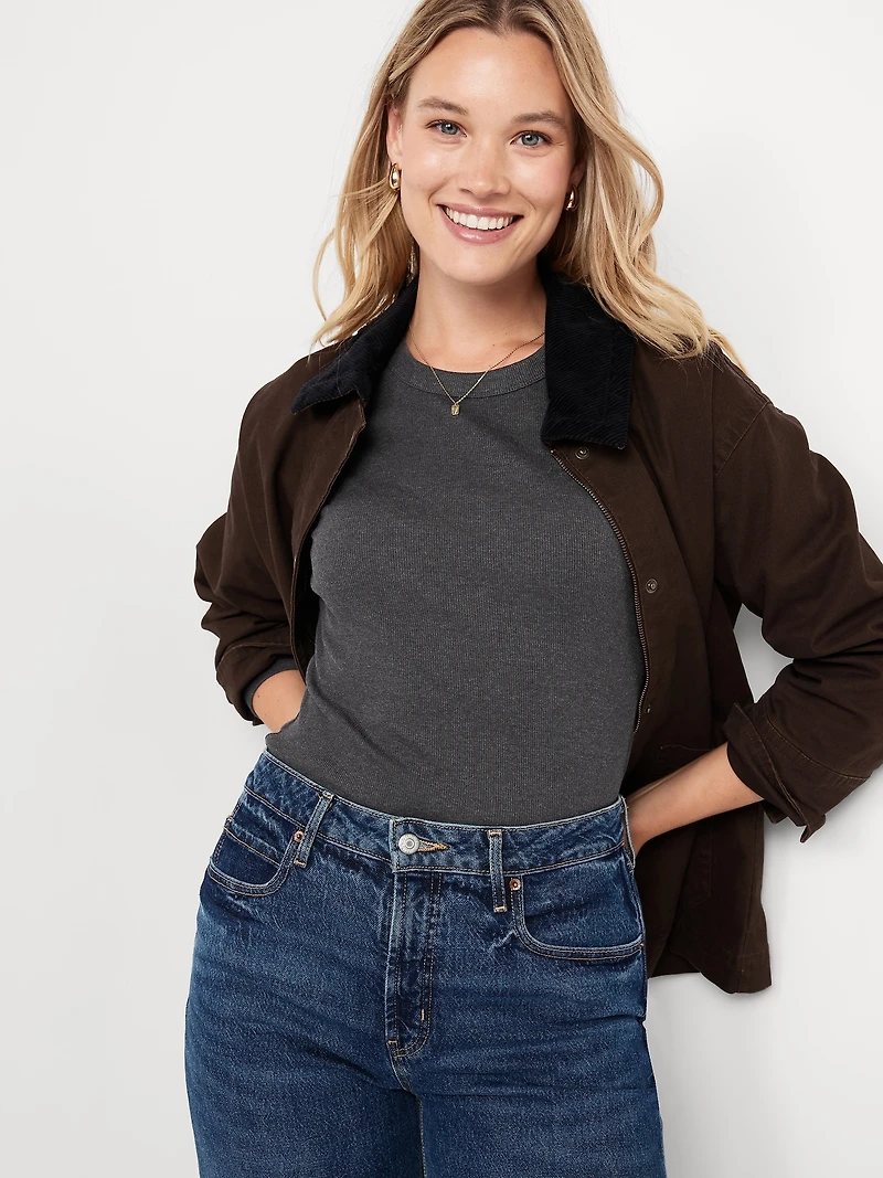 Snug Long-Sleeve Crew-Neck T-Shirt