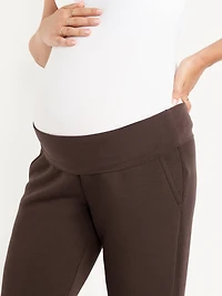 Pantalon de jogging en molleton raffiné à taille rabattable maternité