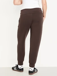 Pantalon de jogging en molleton raffiné à taille rabattable maternité