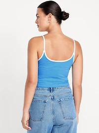 Tipped Jersey Cropped Brami Top